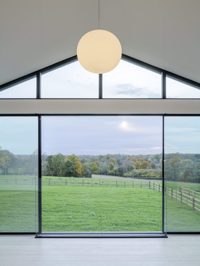 Large window looking our over trees