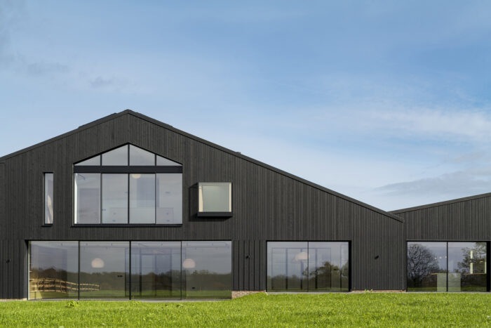 Barn homes with large windows