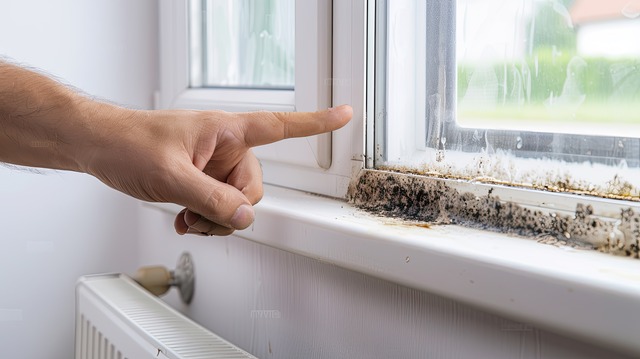 Black mould on window sealant