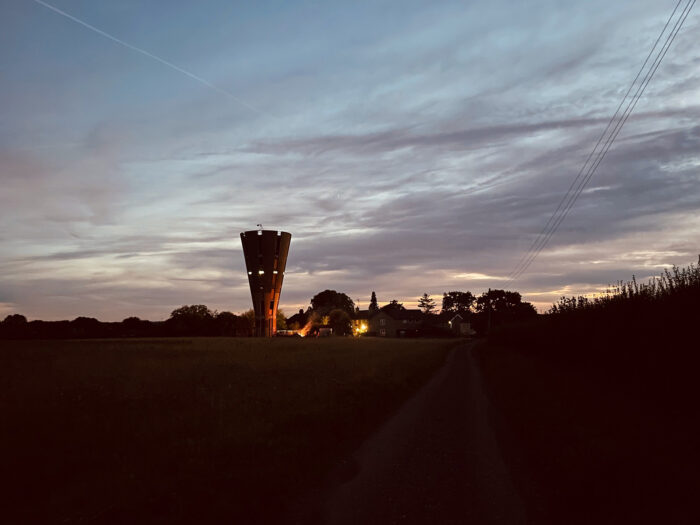 The tower in the evening