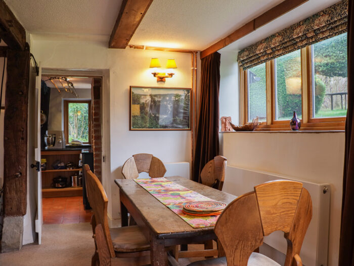 The dining room in Nick and Margaret's 17th Century house