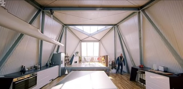 inside the floating house