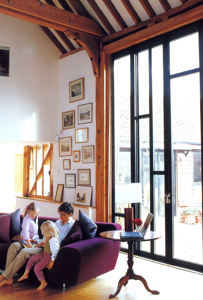 The barn featured in the first ever print edition of Grand Designs Magazine (above)
